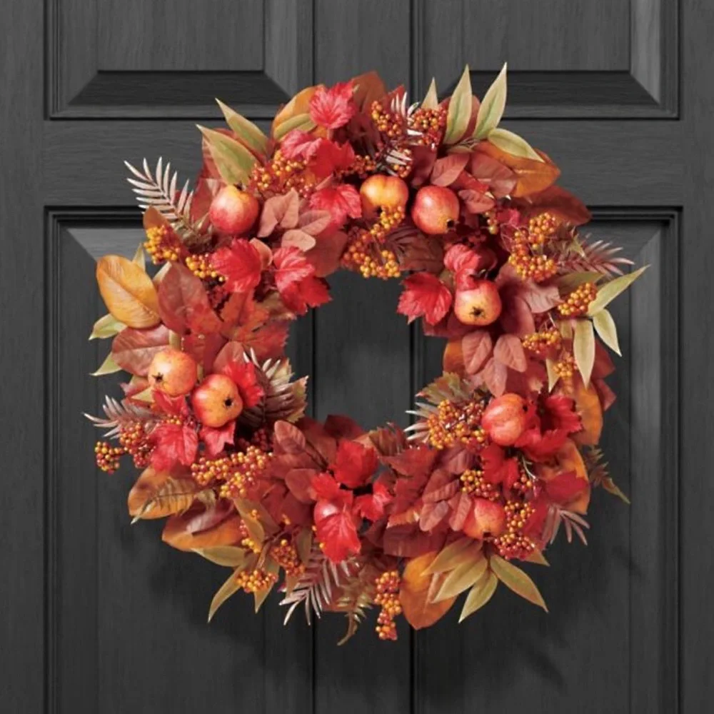 Frontgate Autumn Pomegranate Wreath - 28” - NWT